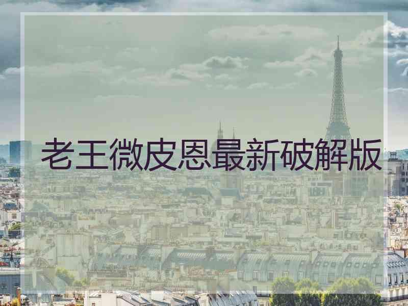 老王微皮恩最新破解版 老王微皮恩最新破解版